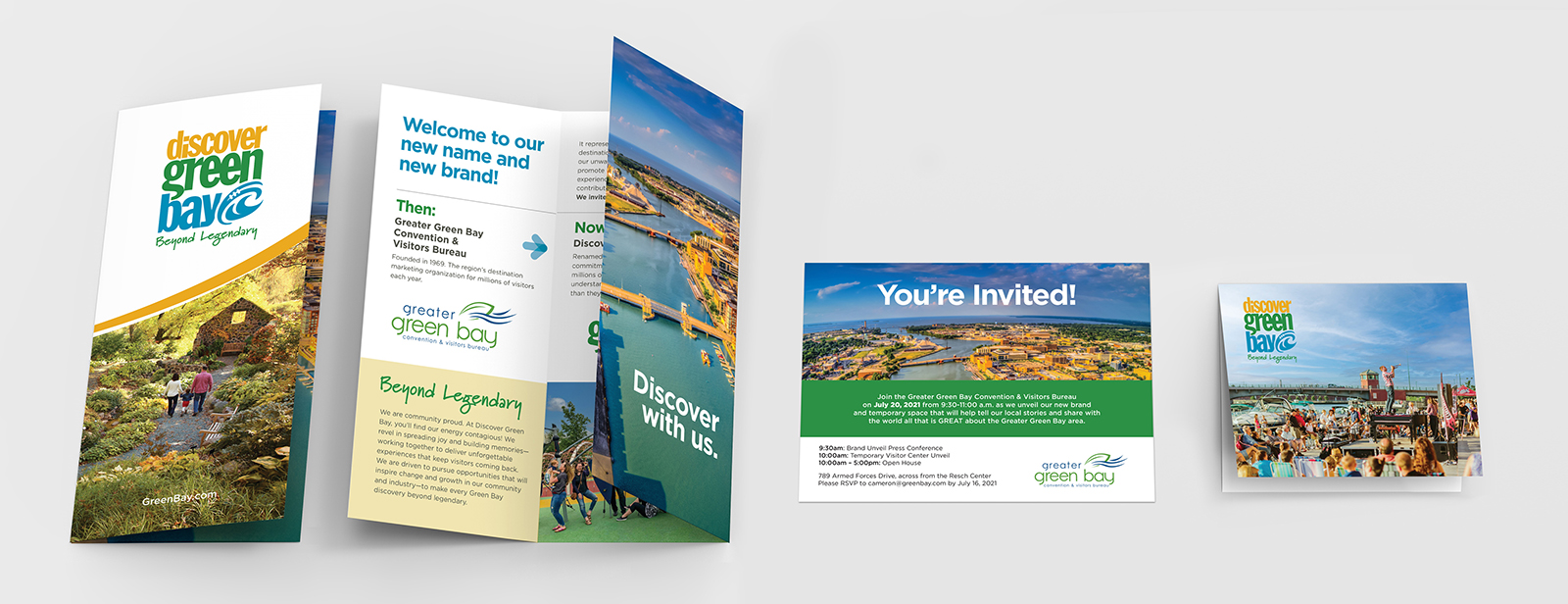 Discover Green Bay - brochure, invite, card